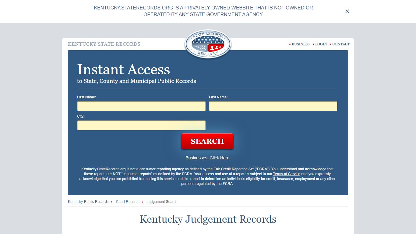 Kentucky Judgement Records | StateRecords.org